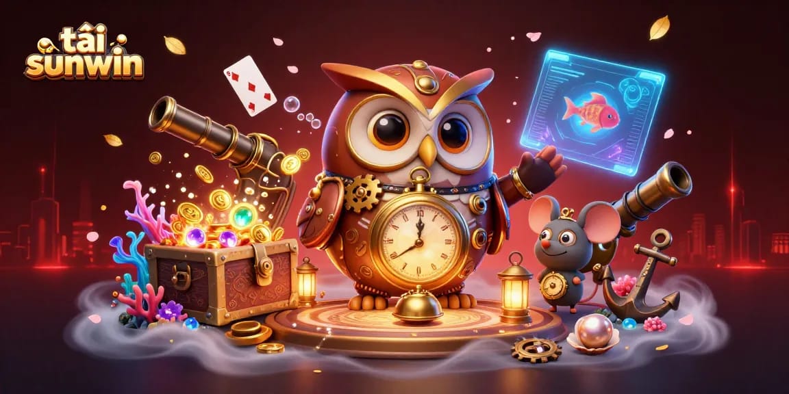 Experience the thrill of tải sunwin with a dynamic casino scene featuring steampunk characters.
