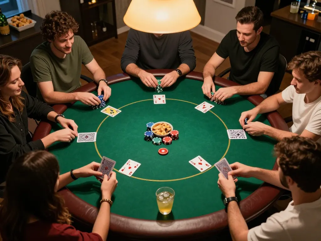 Bets placed at home poker night, showcasing strategic play and excitement on https://tr88.bio/.