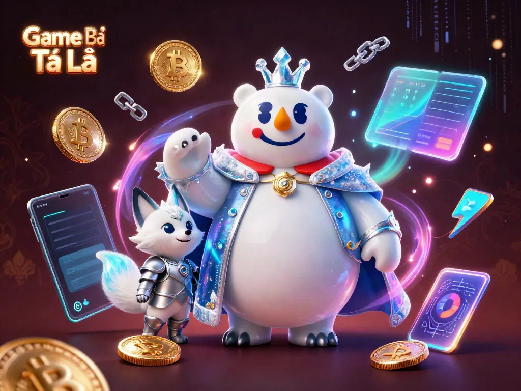 Experience immersive Game Bài Tá Lả with polar bear and fox in a vibrant casino scene.