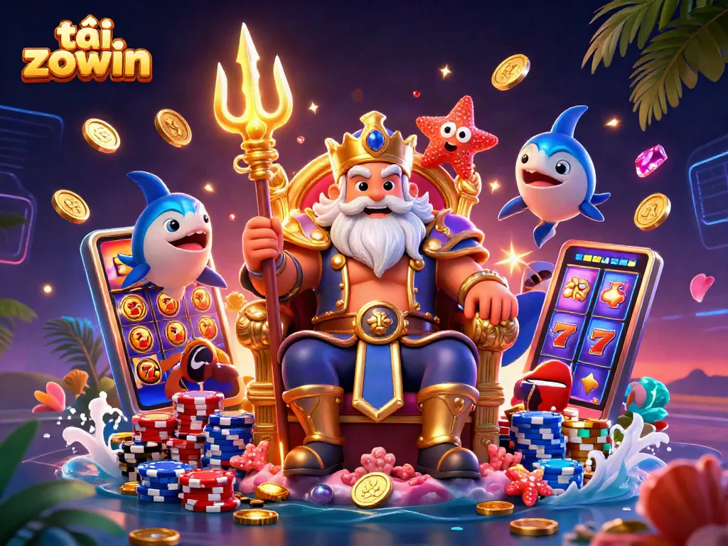 Play and win at tải zowin with exciting slots, golden coins, and vibrant characters.